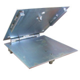 Base plana abatible de torreta 250mm con tuerca