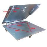 Base plana abatible de torreta 250mm con tuerca
