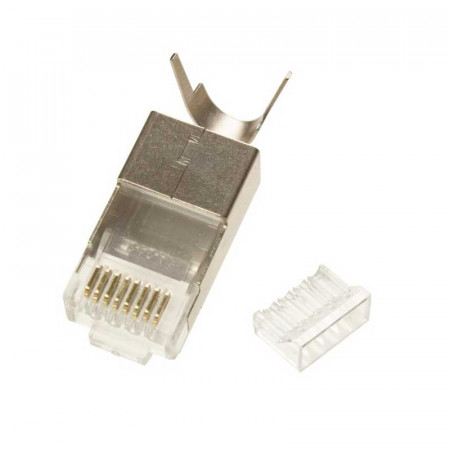 Conector RJ-45 CAT7 blindado con guías