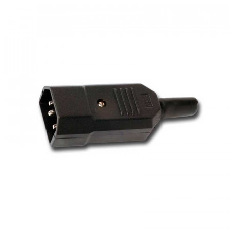 Conector alimentación tripolar macho IEC320 C14