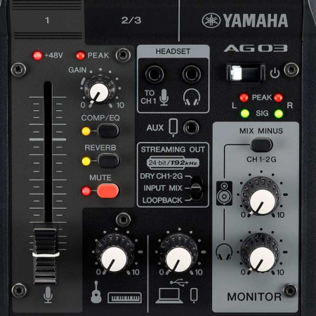 Mesa de mezclas YAMAHA AG03MK2B