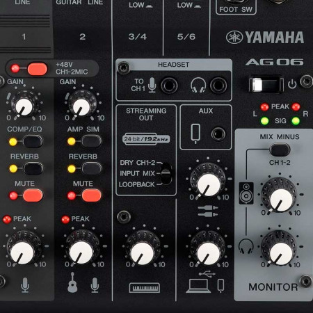 Mesa de mezclas YAMAHA AG06MK2B