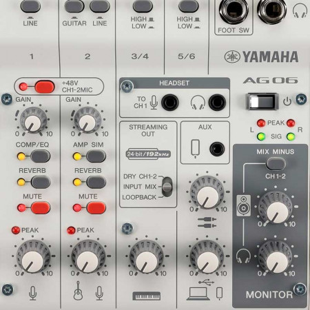 Mesa de mezclas YAMAHA AG06MK2W
