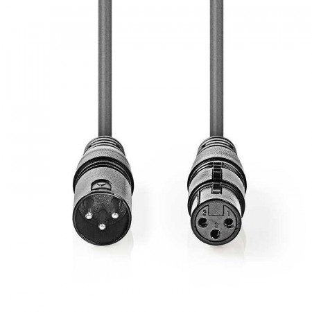Cable XLR macho a XLR hembra 3 metros