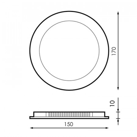Panel Led Circular Serie Slim 12W 6000K