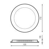 Panel Led Circular Serie Slim 12W 6000K
