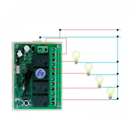 KIT RECEPTOR INTERIOR 433MHZ Y 2 MANDOS UNIV.
