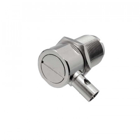Conector PL hembra chasis codo para RG-58