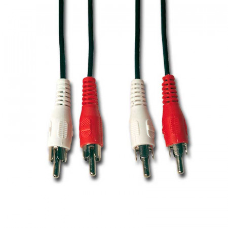 CONEXIÓN 2 RCA MACHO - 2 RCA MACHO 2,5 METROS