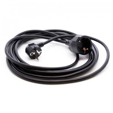 Cable prolongador conexión Schuko 15 metros, negro