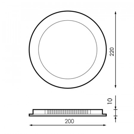 Panel LED Circular Serie Slim 20W - 3000K