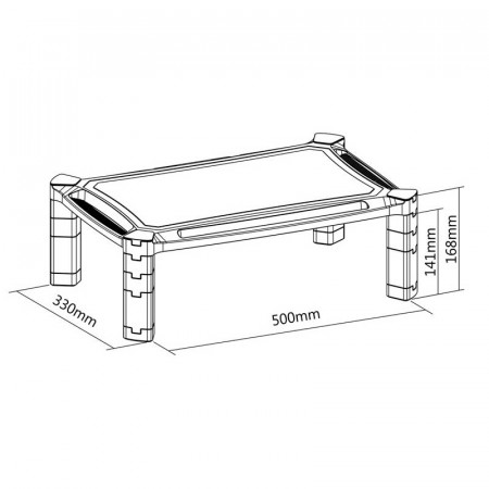 Soporte elevador monitor XL AISENS MR02-117