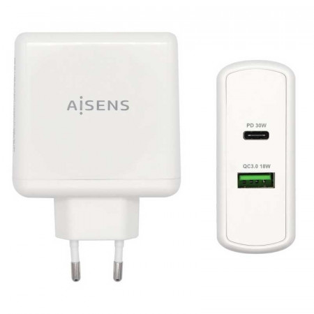 Cargador de pared USB-C + USB-A 3.0 48W