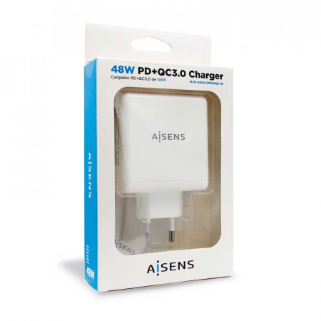 Cargador de pared USB-C + USB-A 3.0 48W
