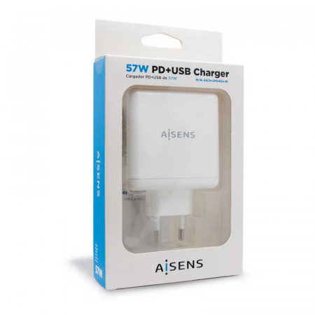 Cargador de pared USB-C + USB-A 3.0 57W