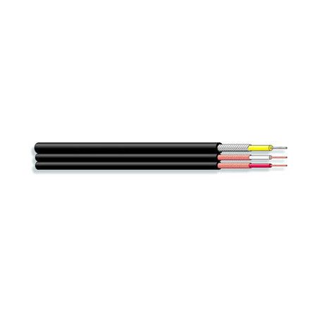 Cable Paralelo + vídeo OFC 3x0,14+0,15mm². (Negro)