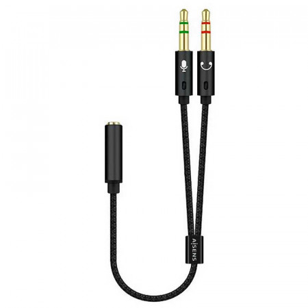 Conexión Jack 3.5mm. H. 4C. a 2 Jack 3.5mm. M. 3C.