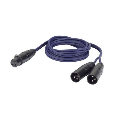 1,5 mts. XLR hembra a 2 XLR machos
