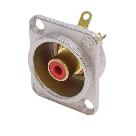 CONECTOR RCA HEMBARA BASE ROJO. NEUTRIK NF2D-2