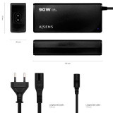 Alimentador automático 90W 12 Conectores +USB-A QC
