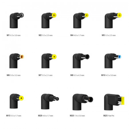 Alimentador automático 90W 12 Conectores +USB-A QC