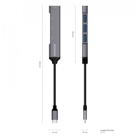 Hub de 4 Puertos USB 3.0 AISENS A109-0541
