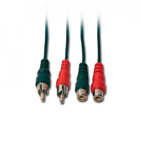 Cable 2 RCA Macho a 2 RCA Hembra de 2,5 m