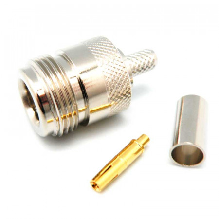 CONECTOR N Hembra aéreo crimpar para RG-58