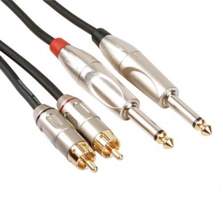 Cable 2 Jack 6.3 Macho a 2 RCA Macho de 5 M