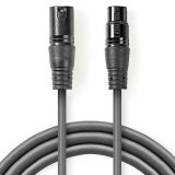 Cable XLR macho a hembra 10 metros color negro