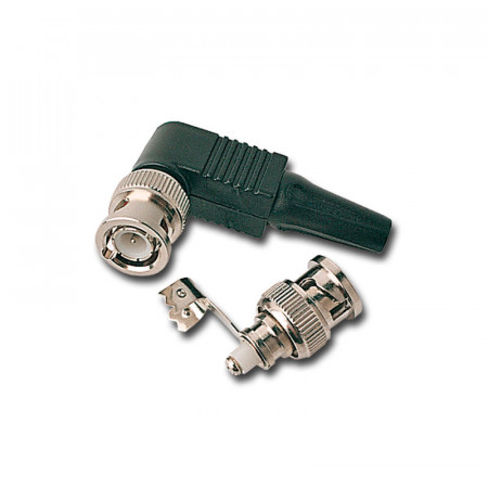 BNC acodado tornillo con capuchón RG-58/RG-59