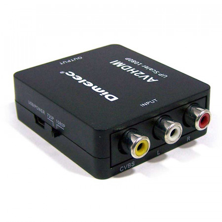 Convertidor VIDEO RCA VIDEO + 2 AUDIO a HDMI