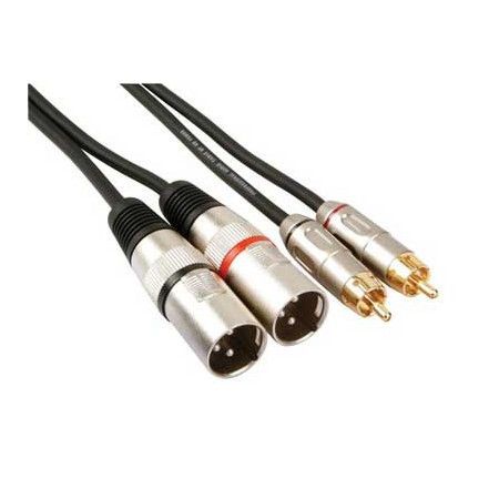 1 mts. 2 XLR macho a 2 RCA macho.