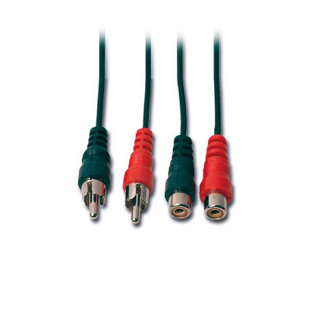Cable 2 RCA Macho a 2 RCA Hembra de 5 metros