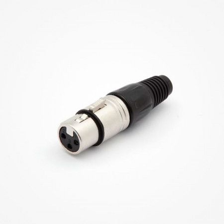 Conector XLR Hembra 3 Pines Plata