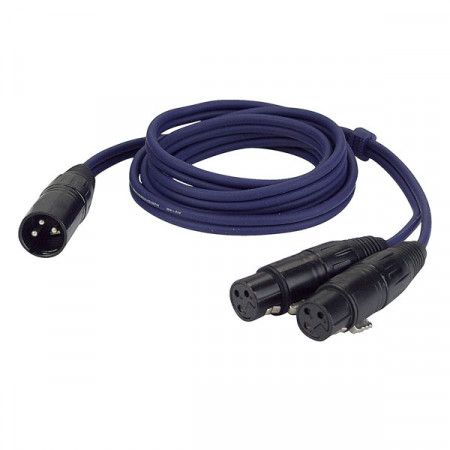1,5 mts. XLR macho a 2 XLR hembra. Balanceado.