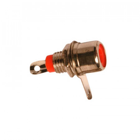 CONECTOR RCA HEMBRA CHASIS ROJO