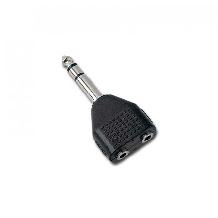 Adaptador Jack doble hembra 3,5mm. a Jack 6,3mm.