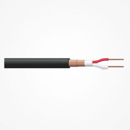 Cable de audio OFC 2 x 0.40mm doble malla Negro