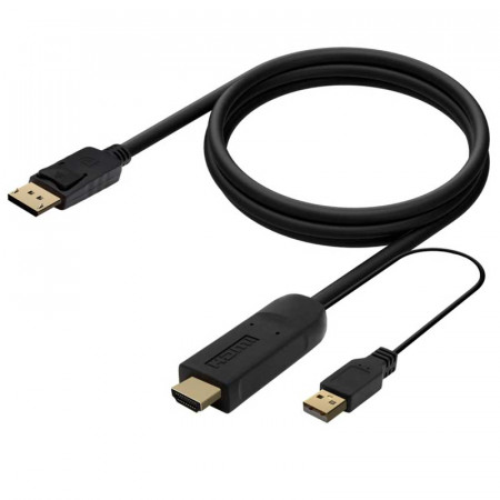 Adaptador Activo HDMI + USB  a DISPLAYPORT 1,8 m.