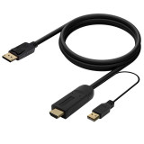 Adaptador Activo HDMI + USB  a DISPLAYPORT 1,8 m.
