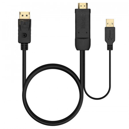 Adaptador Activo HDMI + USB  a DISPLAYPORT 1,8 m.