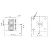 Conector N Macho chasis tornillos para soldar
