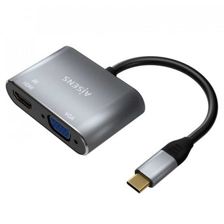 Convertidor de USB-C a VGA/HDMI 0.15 M.