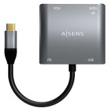 Convertidor de USB-C 3.0 a VGA/HDMI 0.15 M.