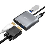 Convertidor de USB-C 3.0 a VGA/HDMI 0.15 M.