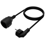 Cable prolongador Schuko 3 metros, negro