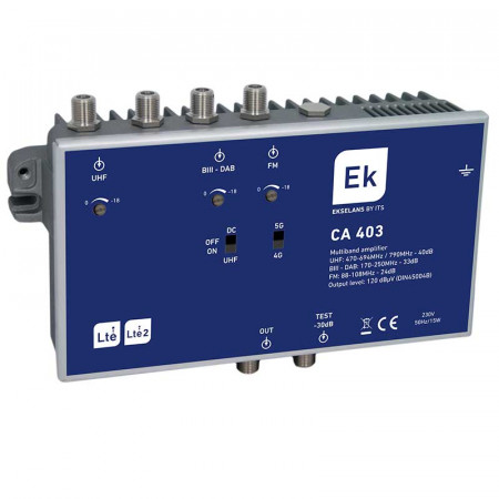 Central amplificadora 3 entradas EK CA 403