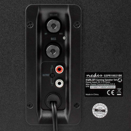 Altavoces para Ordenadores 2.1 NEDIS GSPR10021BK