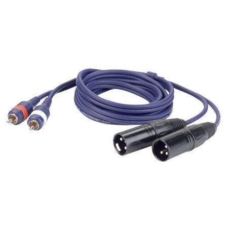 3 mts. 2 RCA macho a 2 xlr macho.